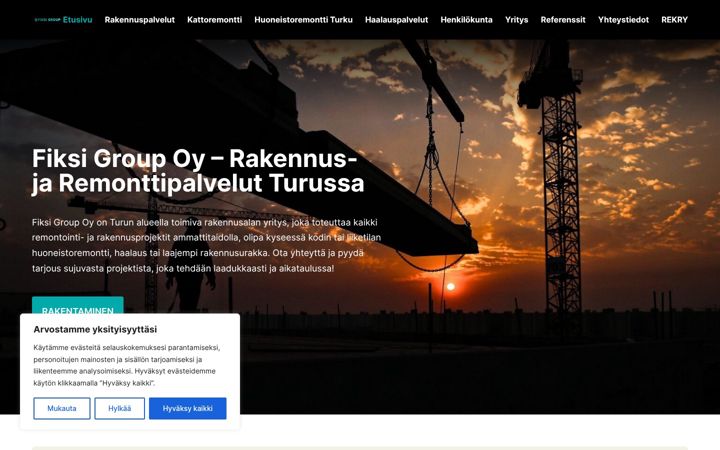 Screenshot of fiksigroup.fi