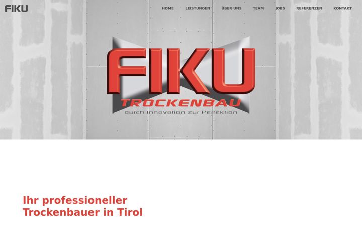 Screenshot of fiku-trockenbau.at
