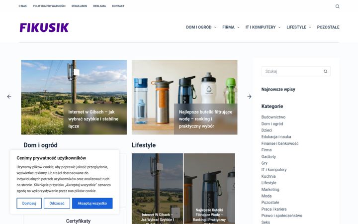 Screenshot of fikusik.pl