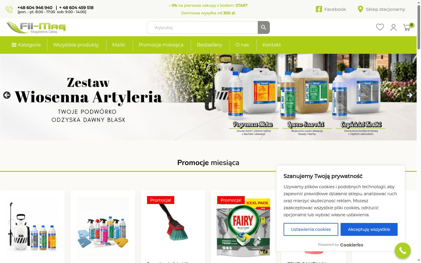 Zrzut ekranu banera zgody wyświetlanego przed jakąkolwiek interakcją