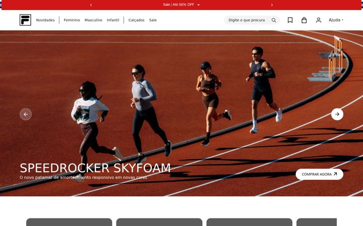 Screenshot of fila.com.br