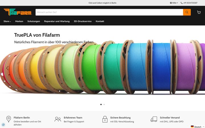 Screenshot of filafarm.de