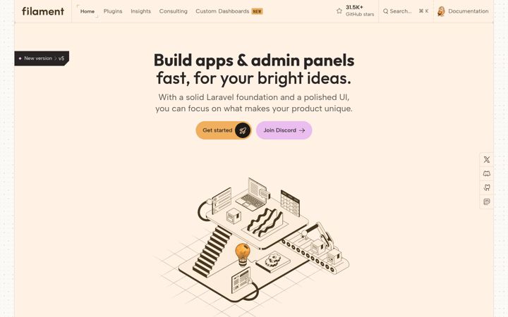 Screenshot του filamentphp.com