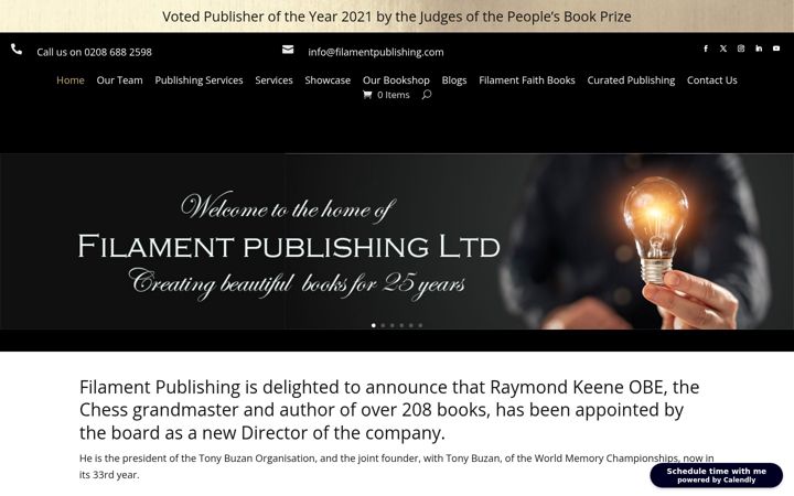 Screenshot of filamentpublishing.com