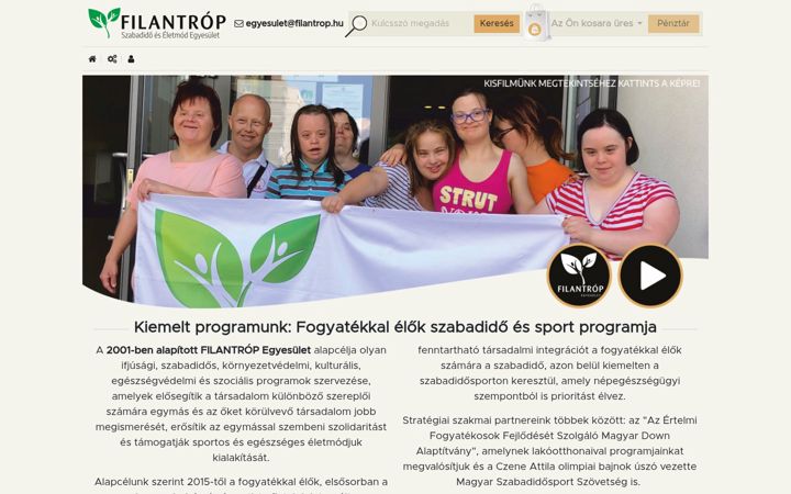 Screenshot of filantrop.hu