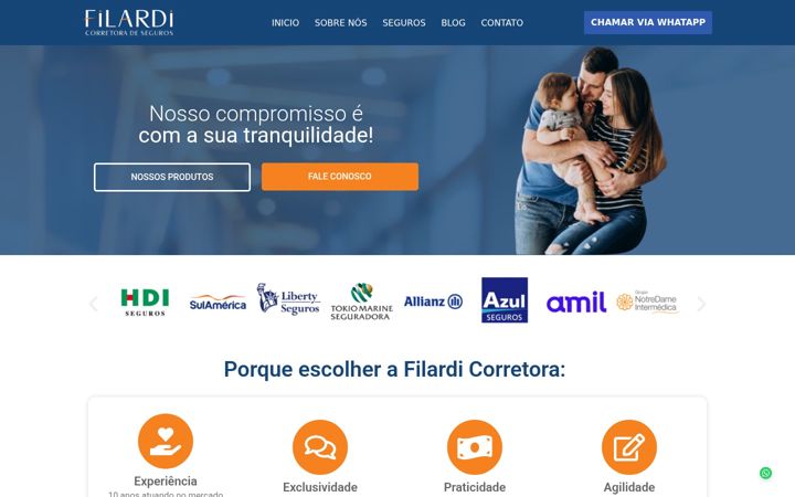 Screenshot of filardicorretora.com.br