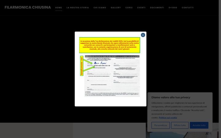 Screenshot ta' filarmonicachiusina.it