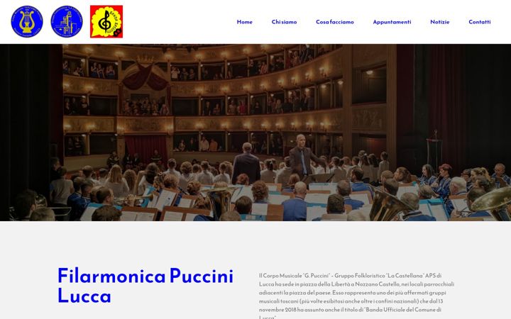 Screenshot ta' filarmonicapuccinilucca.it