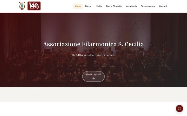 Screenshot of filarmonicasarezzo.it