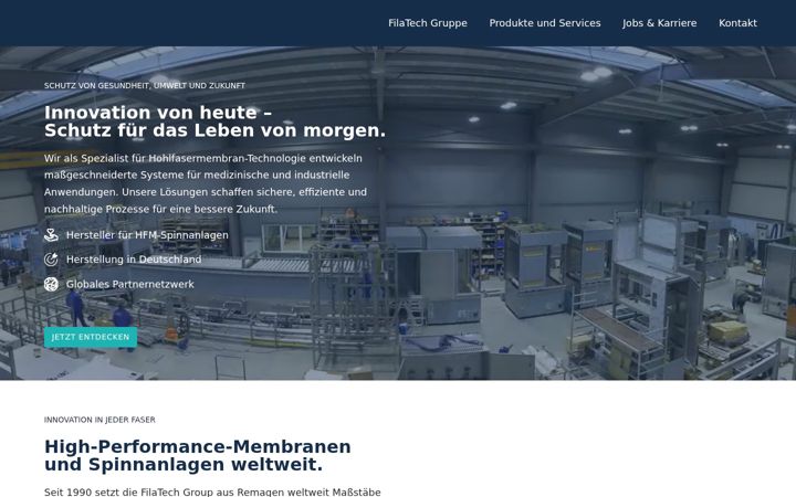 Screenshot ta' filatech.de
