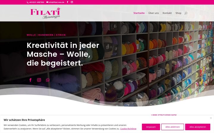 Screenshot of filati-mm.de