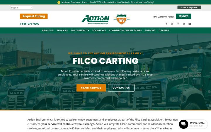 Screenshot of filcocarting.com