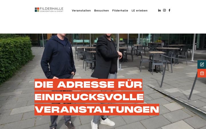 Screenshot of filderhalle.de