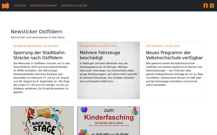 Screenshot of filderklick.de