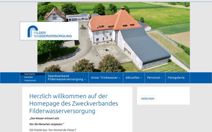 Screenshot of filderwasser.de