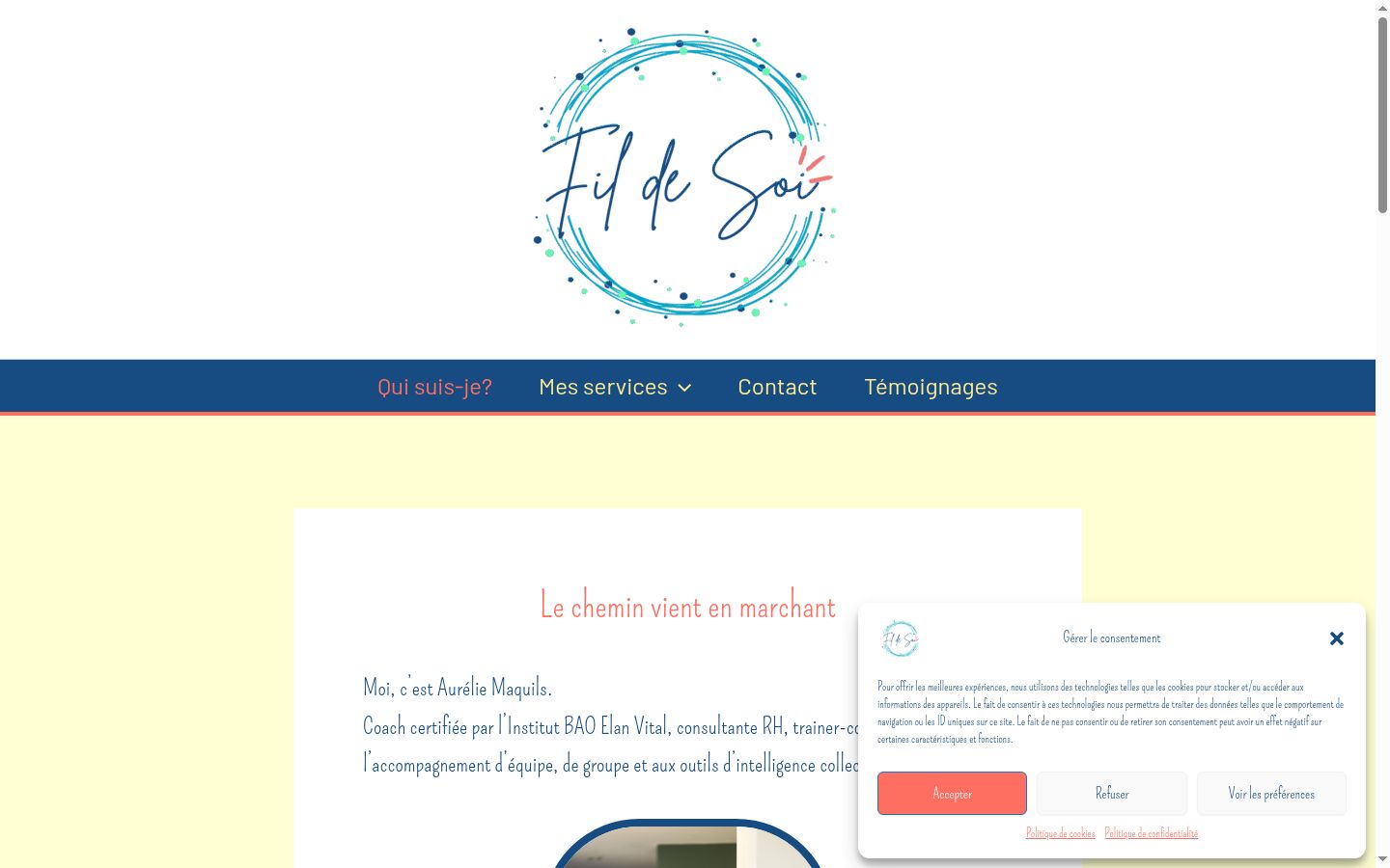 Screenshot del banner di consenso mostrato prima di qualsiasi interazione