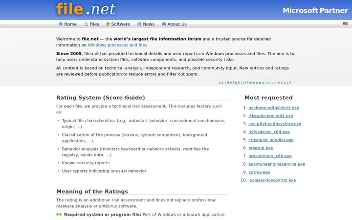 Screenshot of file.net