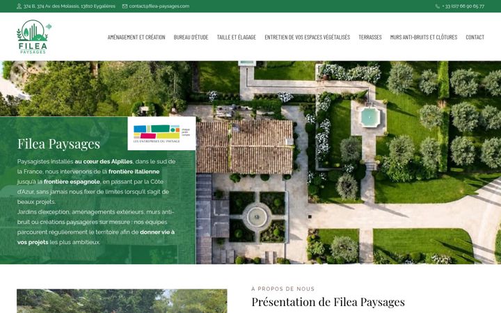 Screenshot of filea-paysages.com