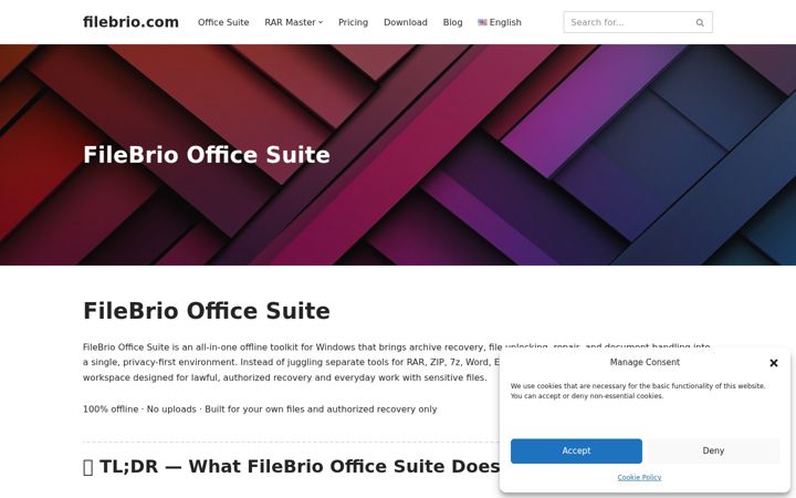 Screenshot of filebrio.com