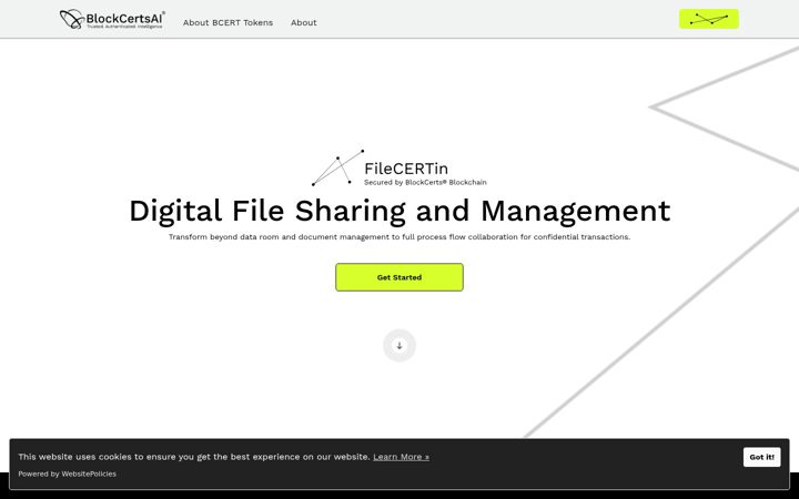 Screenshot of filecertin.com