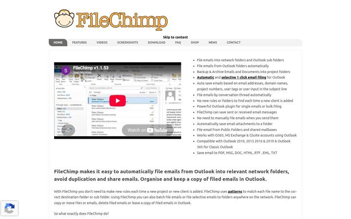 Screenshot of filechimp.co.uk