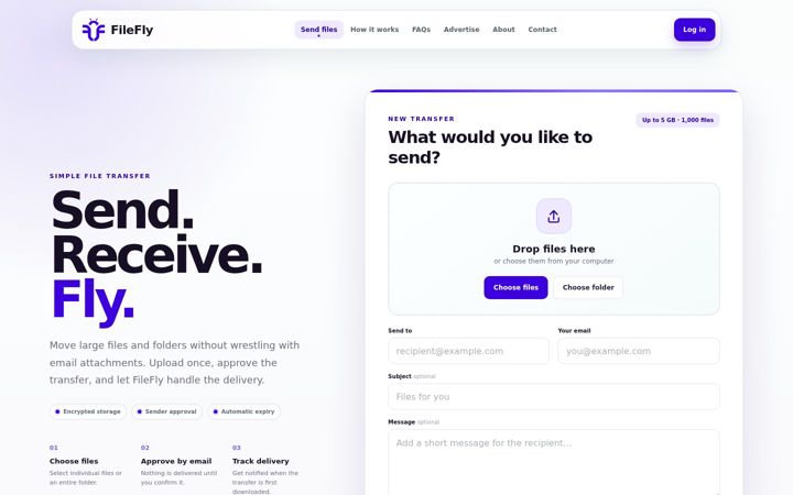 Screenshot of filefly.me