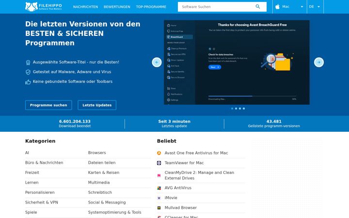 Screenshot of filehippo.de
