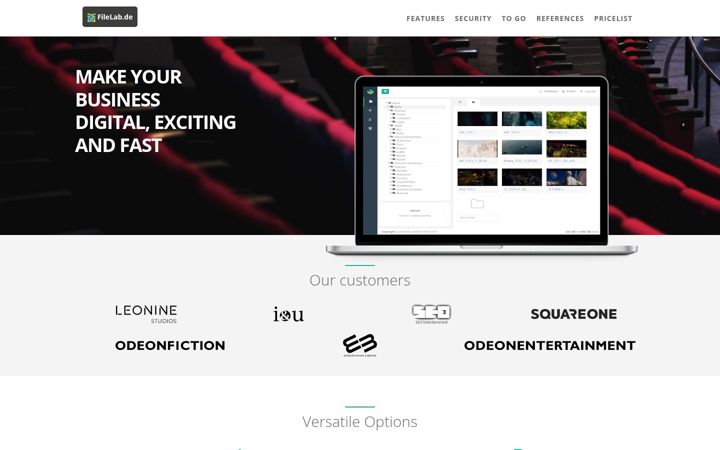 Screenshot of filelab.de