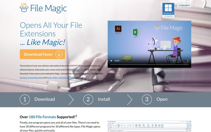 Screenshot του filemagic.com
