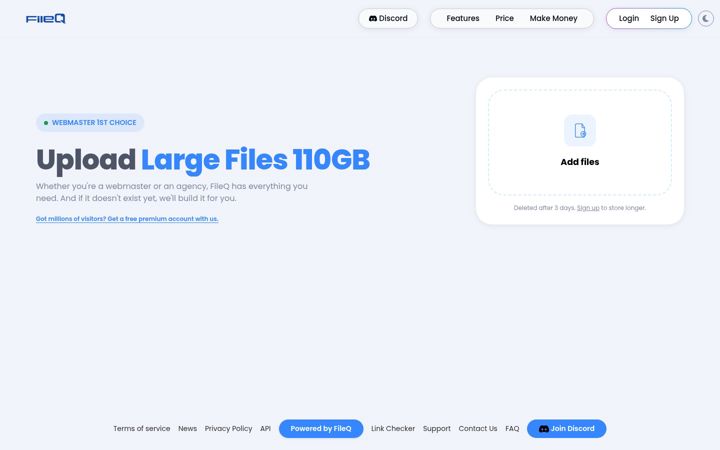 Screenshot von fileq.net