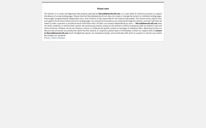 Screenshot of filersubdiewordcraft.com