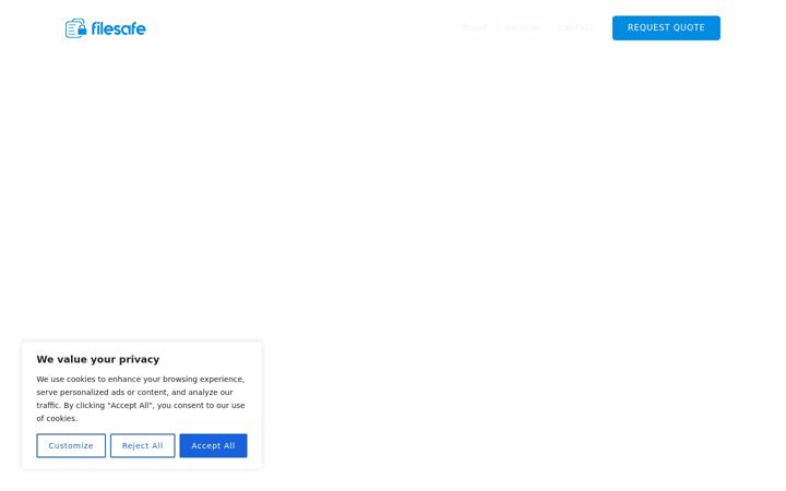 Ekrano kopija filesafe.ie