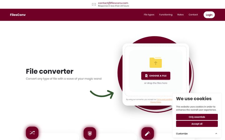 Screenshot of filesconv.com