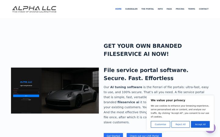 Screenshot of fileservice-portal.com