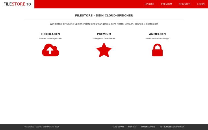 Screenshot of filestore.to