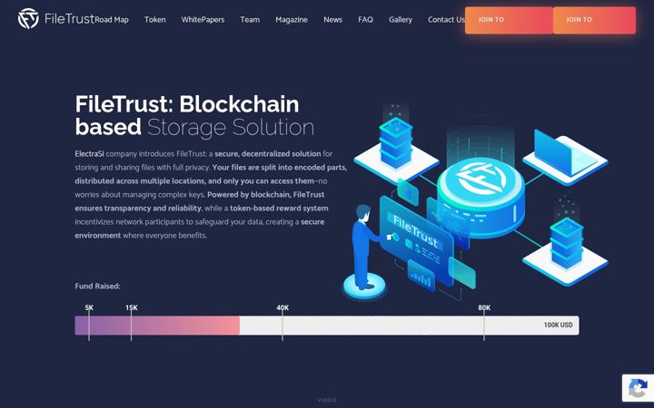 Ekrano kopija filetrust.io