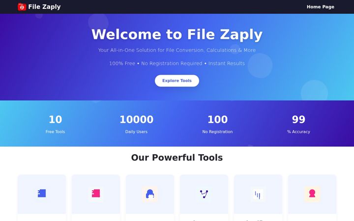 Screenshot of filezaply.com