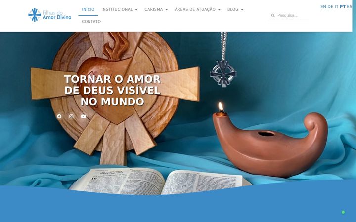 Screenshot of filhasdoamordivino.com