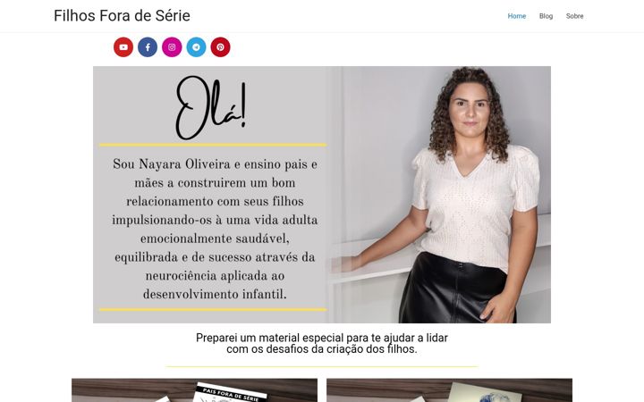Screenshot of filhosforadeserie.com.br