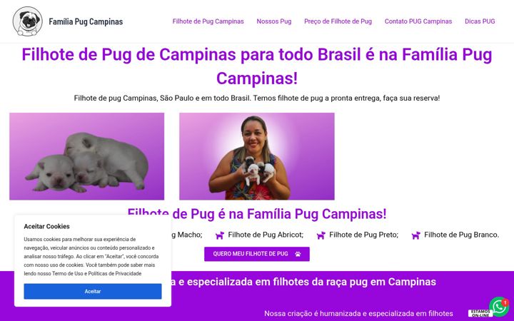 Snímek obrazovky filhotedepugcampinas.com.br