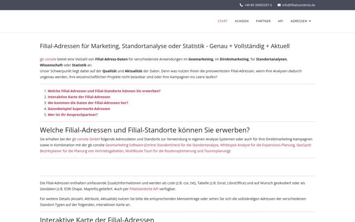Screenshot of filialstandorte.de