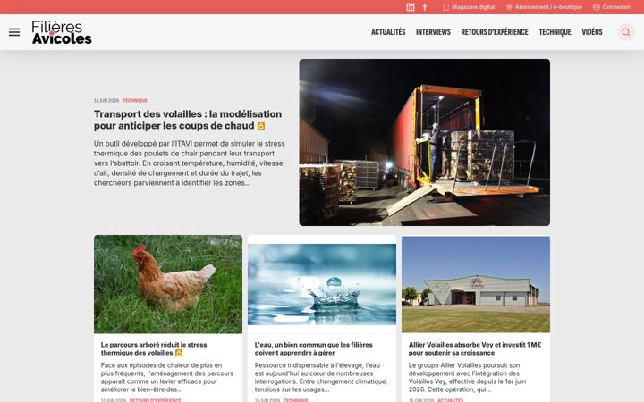 Screenshot of filieres-avicoles.com