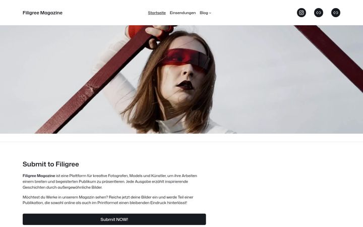 Screenshot of filigreemagazine.de