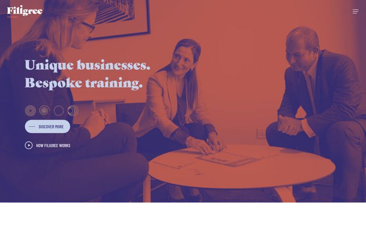 Screenshot of filigreetraining.com