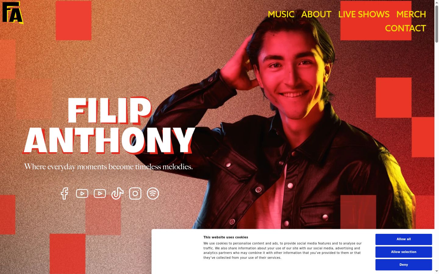 Screenshot του banner συγκατάθεσης που εμφανίστηκε πριν από οποιαδήποτε αλληλεπίδραση