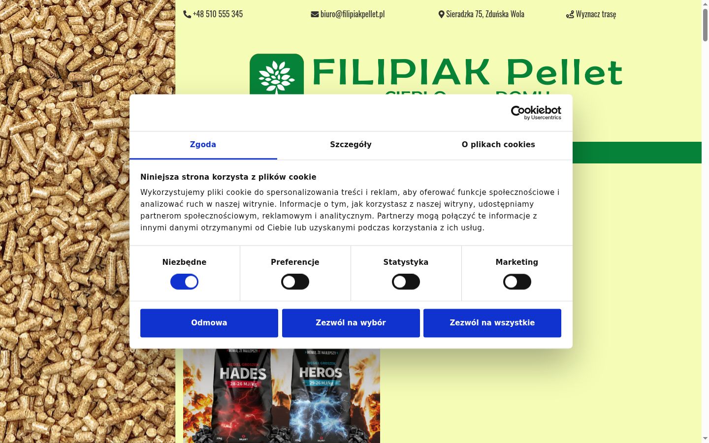 Screenshot des Einwilligungsbanners vor jeglicher Interaktion