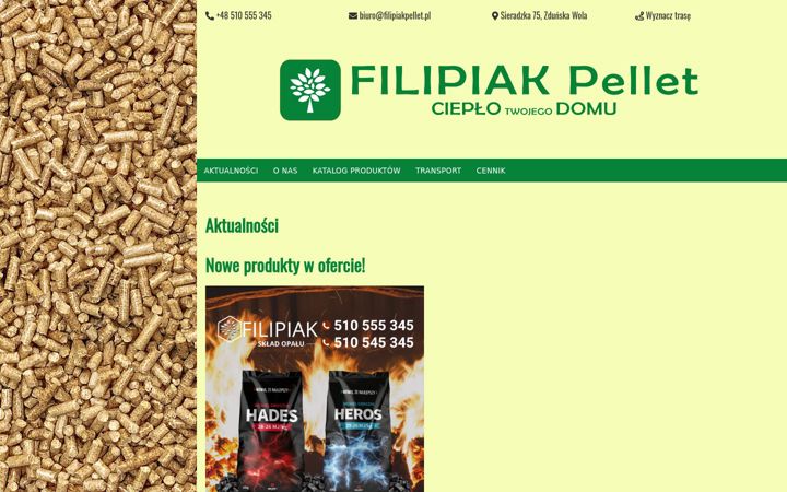 Screenshot of filipiakpellet.pl