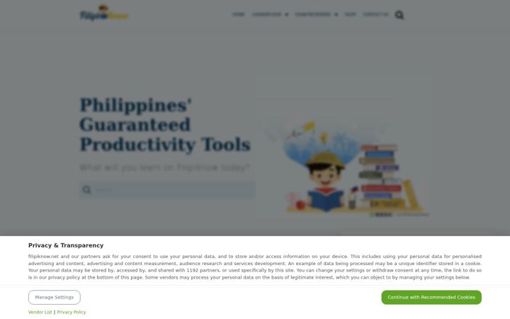 Screenshot of filipiknow.net