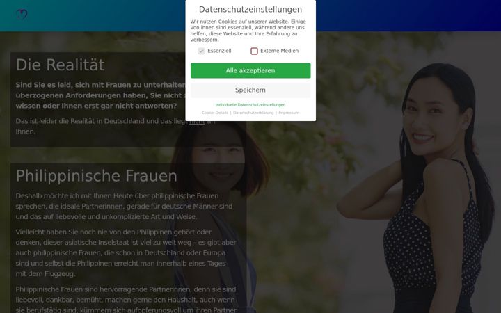 Screenshot of filipina-kennenlernen.de