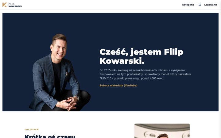 Screenshot of filipkowarski.pl